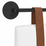 vidaXL Tête de lit suspendue Uni Blanc 150 x 55 x 5 cm PU antique