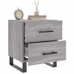 vidaXL Tables de chevet 2 Pièces sonoma gris 40x35x47 5 cm