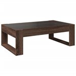 vidaXL Table basse avec LED infini chêne marron 90x53x30 cm