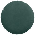 vidaXL Coussins de siège 2 Pièces Vert foncé Ø 40 x 13 cm Velours