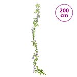 vidaXL Guirlandes de fleurs de Noël 6 Pièces violet 200 cm