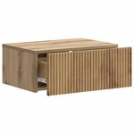 vidaXL Cabinet de chevet mural Chêne artisanal 49 x 34 5 x 20 cm