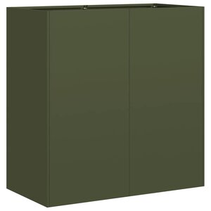vidaXL Jardinière vert olive 80x40x80 cm acier laminé à froid