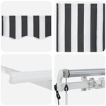 vidaXL Auvent Rétractable Anthracite et blanc 400 x 200 cm