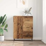 vidaXL Buffet Bois Ancien 69 5 x 34 x 90 cm Bois d'ingénierie et fer