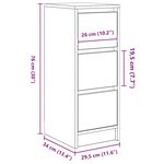 vidaXL Buffet blanc 29 5x34x76 cm bois d'ingénierie