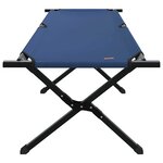 vidaXL Lit de camping pliant 2 Pièces Bleu Tissu Oxford