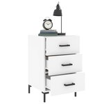 vidaXL Table de chevet blanc 40x40x66 cm bois d'ingénierie