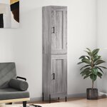 vidaXL Buffet haut Sonoma gris 34 5x34x180 cm Bois d'ingénierie