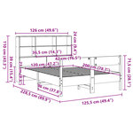 vidaXL Lit bibliothèque sans matelas 120x200 cm bois de pin massif