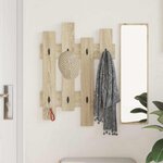 vidaXL Porte-manteau mural Montage mural Chêne sonoma 60 x 3 x 82 cm