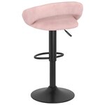 vidaXL Tabourets de bar lot de 2 rose velours