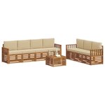vidaXL Ensembles de canapés avec coussin 8 Pièces Naturel et Beige