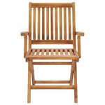 vidaXL Chaises pliables de jardin avec coussins 6 Pièces Bois de teck