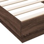 vidaXL Cadre de lit chêne marron 100x200 cm bois d'ingénierie
