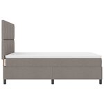 vidaXL Lit avec sommier et matelas & LED Taupe 140x200 cm Tissu