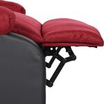 vidaXL Fauteuil de massage rouge bordeaux similicuir et tissu