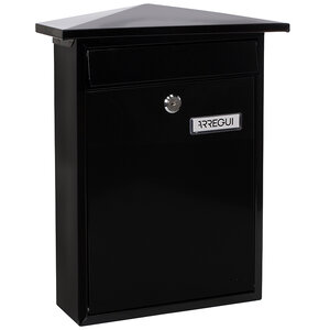 Boîte aux Lettres en Acier  Home E5714  Fond Étroit  Anti-pluie  Noir
