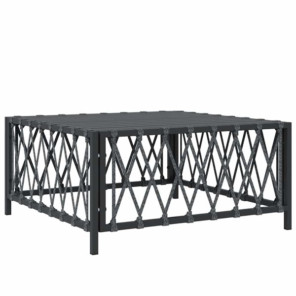 vidaXL Table de jardin anthracite 70x70x34 cm tissu tissé