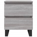 vidaXL Tables de chevet 2 Pièces sonoma gris 40x35x50 cm bois ingénierie