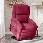 vidaXL Fauteuil inclinable Rouge bordeaux Velours