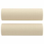 vidaXL Canapé 2 places avec oreillers décoratifs crème 120 cm tissu
