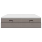 VidaXL Cadre de lit ottoman avec matelas taupe 160x200 cm tissu
