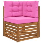 vidaXL Coussin de canapé d'extérieur 3 Pièces Rose Polyester