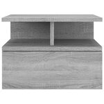 vidaXL Table de chevet flottante Sonoma gris Bois d’ingénierie