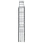 vidaXL Paniers à gabions arqués 6 Pièces 300x30x160/180 cm fer galvanisé
