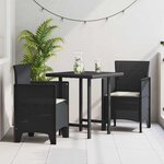 vidaXL Chaise de jardin 2 Pièces Anthracite 53 x 49 x 85 cm PP