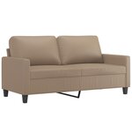 vidaXL Ensemble de canapés 3 Pièces avec coussins Cappuccino Similicuir