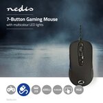 Souris Gamer | À câble | RGB Éclairé | 4 000 ppp | 7 boutons