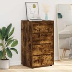 vidaXL Armoires de rangement 2 Pièces Chêne fumé 60 x 48 x 105 cm