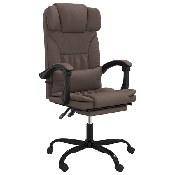 vidaXL Fauteuil inclinable de bureau Marron Similicuir