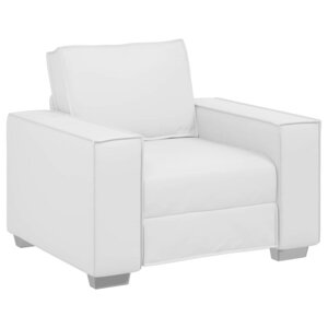 vidaXL Canapé Blanc 99 x 78 x 84 cm tissu