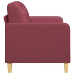 vidaXL Canapé à 2 places Rouge bordeaux 120 cm Tissu