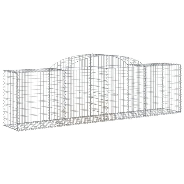 vidaXL Panier de gabions arqué 300x50x80/100 cm Fer galvanisé