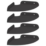 vidaXL Étagère flottante avec étagère 4 Pièces Noir 15 x 15 x 2 cm