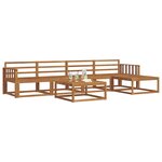 vidaXL Ensemble de canapés d'extérieur 6 Pièces Naturel