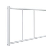 vidaXL Cadre de lit métal sans matelas avec tête de lit blanc 75x190cm