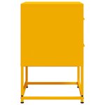 vidaXL Tables de chevet 2 Pièces jaune moutarde 36x39x60 5 cm acier