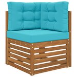 vidaXL Coussin de canapé d'extérieur 3 Pièces Turquoise Polyester