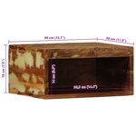 vidaXL Meubles TV muraux 2 Pièces bois massif de récupération
