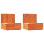 vidaXL Table de chevet avec tiroir 2 Pièces Marron cire 44 x 32 5 x 40 cm