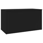 vidaXL Coffre de rangement Noir 84x42x46 cm Bois d'ingénierie