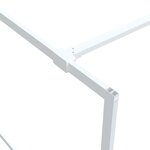 vidaXL Paroi de douche Blanc 90x195 cm Verre ESG transparent