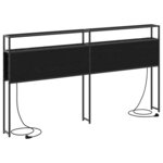 vidaXL Tête de lit de rangement Chêne noir 200 cm Bois d'ingénierie
