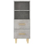 vidaXL Buffet Gris béton 34 5x34x90 cm Bois d'ingénierie