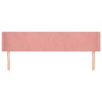 vidaXL Tête de lit avec oreilles Rose 183x16x78/88 cm Velours